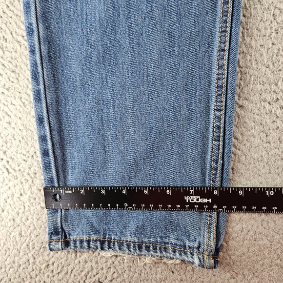 Levis Jeans Mens 36x30 Blue 505 Straight Leg Denim Work Pants - Picture 12 of 16